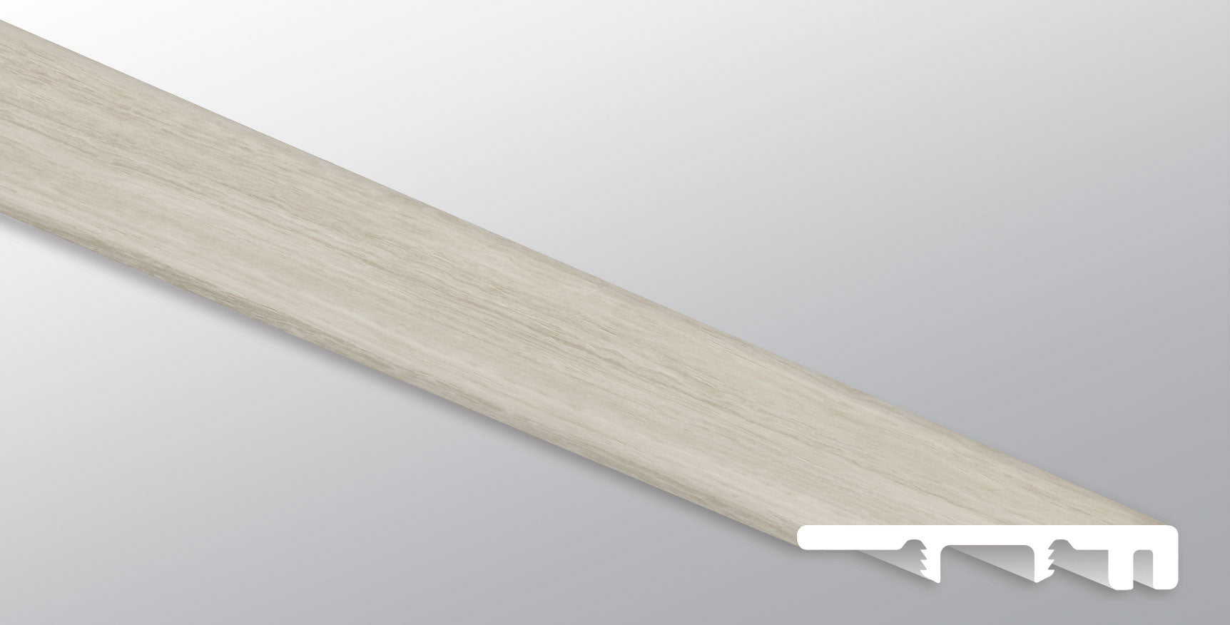MSI Glenridge White Ocean End Cap — Flooring Trim in white tonality