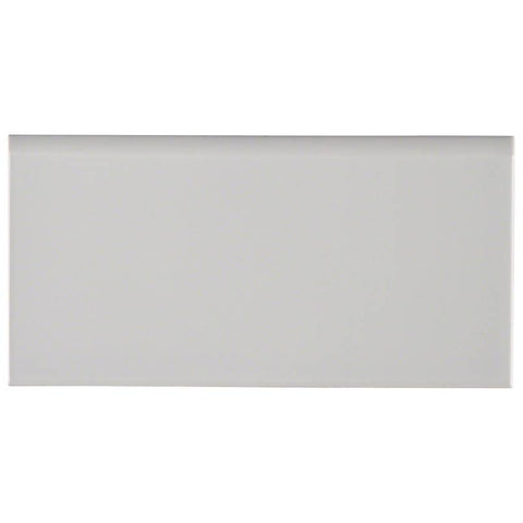 MSI Gray Glossy 3X6 Single Bull Nose Tile Trim