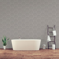 MSI Hexley Dove Hexagon Tile — surface detail in natural tonality