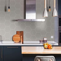 MSI Hexley Dove Hexagon Tile — surface detail in natural tonality