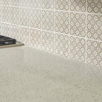 MSI Iced White Quartz — surface detail in white tonality factory-finished eased edge ready for install