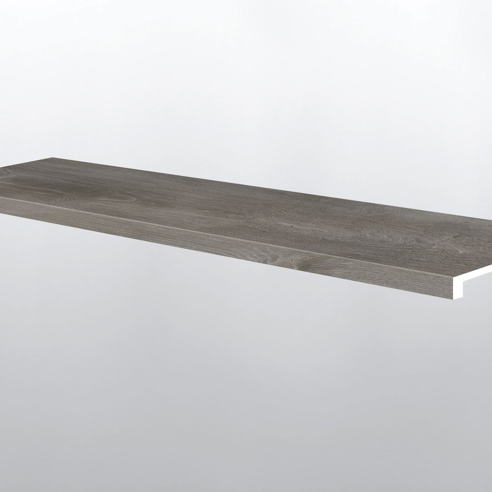 MSI Katavia Woodrift Gray Stair Tread Eased Edge — Flooring Trim in gray tonality