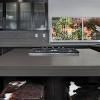 MSI Manhattan Gray Quartz — surface detail in gray tonality factory-finished eased edge ready for install