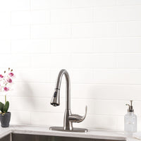 MSI Metro White 4x12 Glossy — surface detail in white tonality