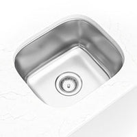 MSI 18G 1618 Sinks — surface detail in natural tonality heavy-gauge undermount single-bowl kitchen sink