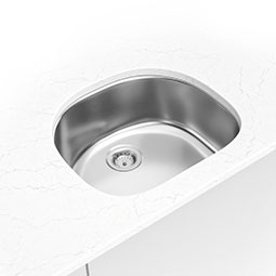 MSI 18G 2321 Sinks — surface detail in natural tonality heavy-gauge undermount single-bowl kitchen sink
