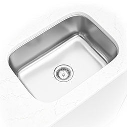MSI 18G 2318 Sinks — surface detail in natural tonality heavy-gauge undermount single-bowl kitchen sink