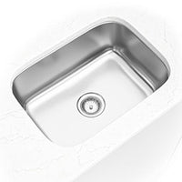 MSI 18G 2318 Sinks — surface detail in natural tonality heavy-gauge undermount single-bowl kitchen sink