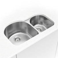 MSI 18G 60/40 — surface detail in natural tonality heavy-gauge undermount single-bowl kitchen sink