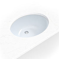 MSI White Oval 1714 Sinks — surface detail in white tonality