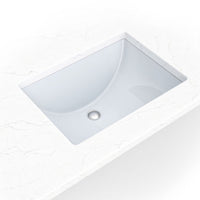 MSI White Rectangle 1813 Sinks — surface detail in white tonality