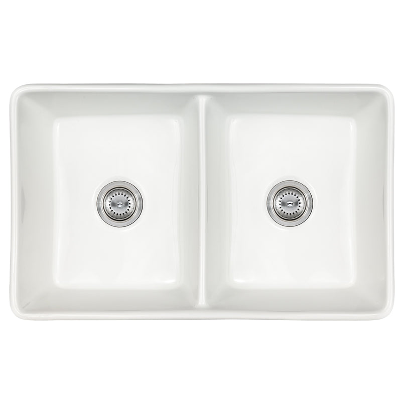 MSI Fireclay Farmhouse White Double Bowl 5050-3220 Sinks