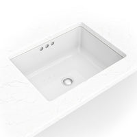 MSI White Rect 2015 Flat Sinks — Single-Bowl Kitchen Sink in white tonality