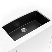MSI Black Quartz Single Bowl 3219 Sinks — surface detail in black tonality