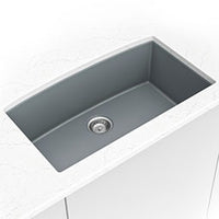 MSI Grey Quartz Single Bowl 3219 Sinks — surface detail in grey tonality