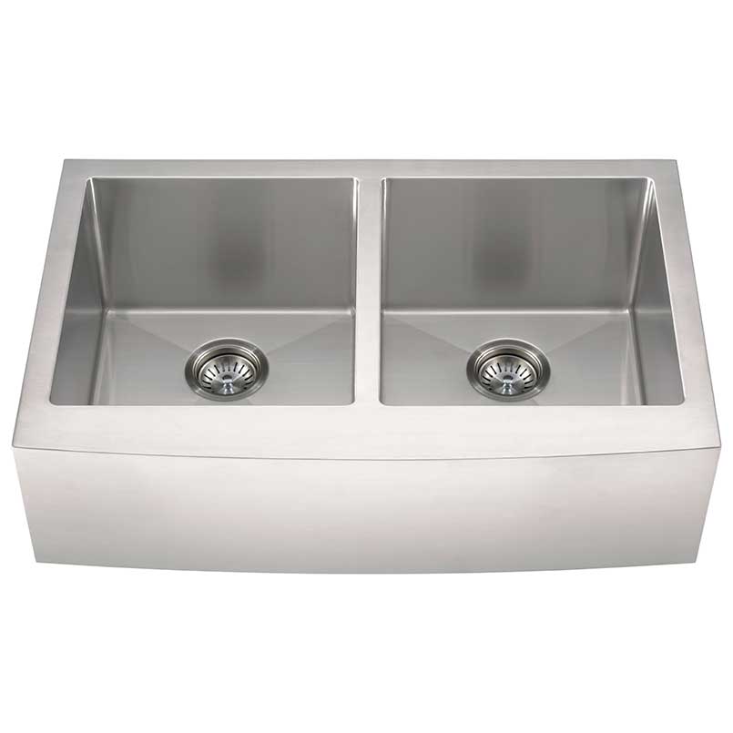 MSI Handcrafted Farmhouse With Apron 16G 50/50-3321 Sinks — surface detail in natural tonality