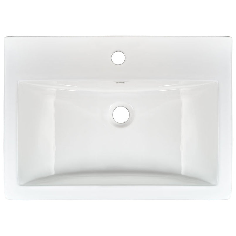 MSI Overmount White Rectangle 2417 Sinks — surface detail in white tonality