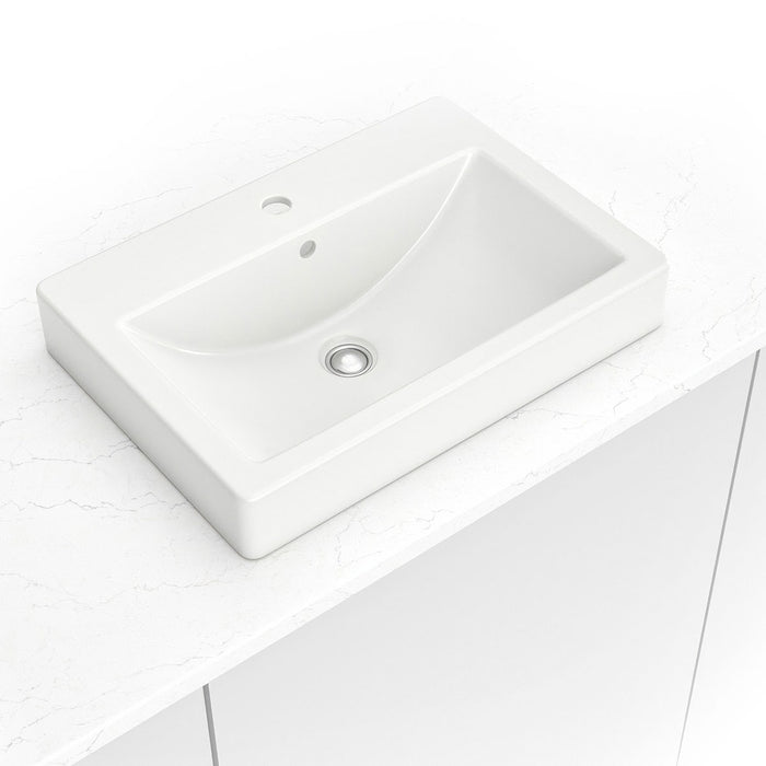 MSI Overmount White Rectangle 2417 Sinks