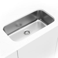 MSI 18G 3218 Sinks — surface detail in natural tonality heavy-gauge undermount single-bowl kitchen sink