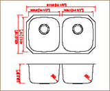 MSI Double Bowl 18G 50/50 - 3218 Sinks