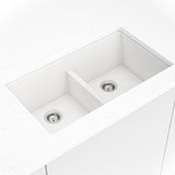 MSI White Quartz Double Bowl 50/50-3319 Sinks