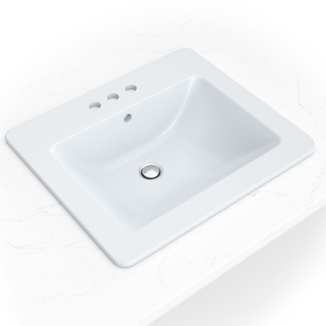 MSI Overmount White Rectangle 2118 Sinks