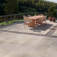 MSI Quartz Beige Porcelain Paver — surface detail in beige tonality