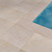 MSI Quartz Beige Porcelain Paver — surface detail in beige tonality