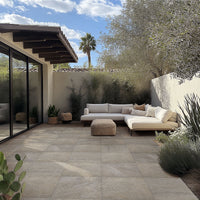 MSI Quartz Silver Porcelain Paver — surface detail in silver tonality