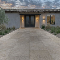 MSI Quartz Silver Porcelain Paver — surface detail in silver tonality