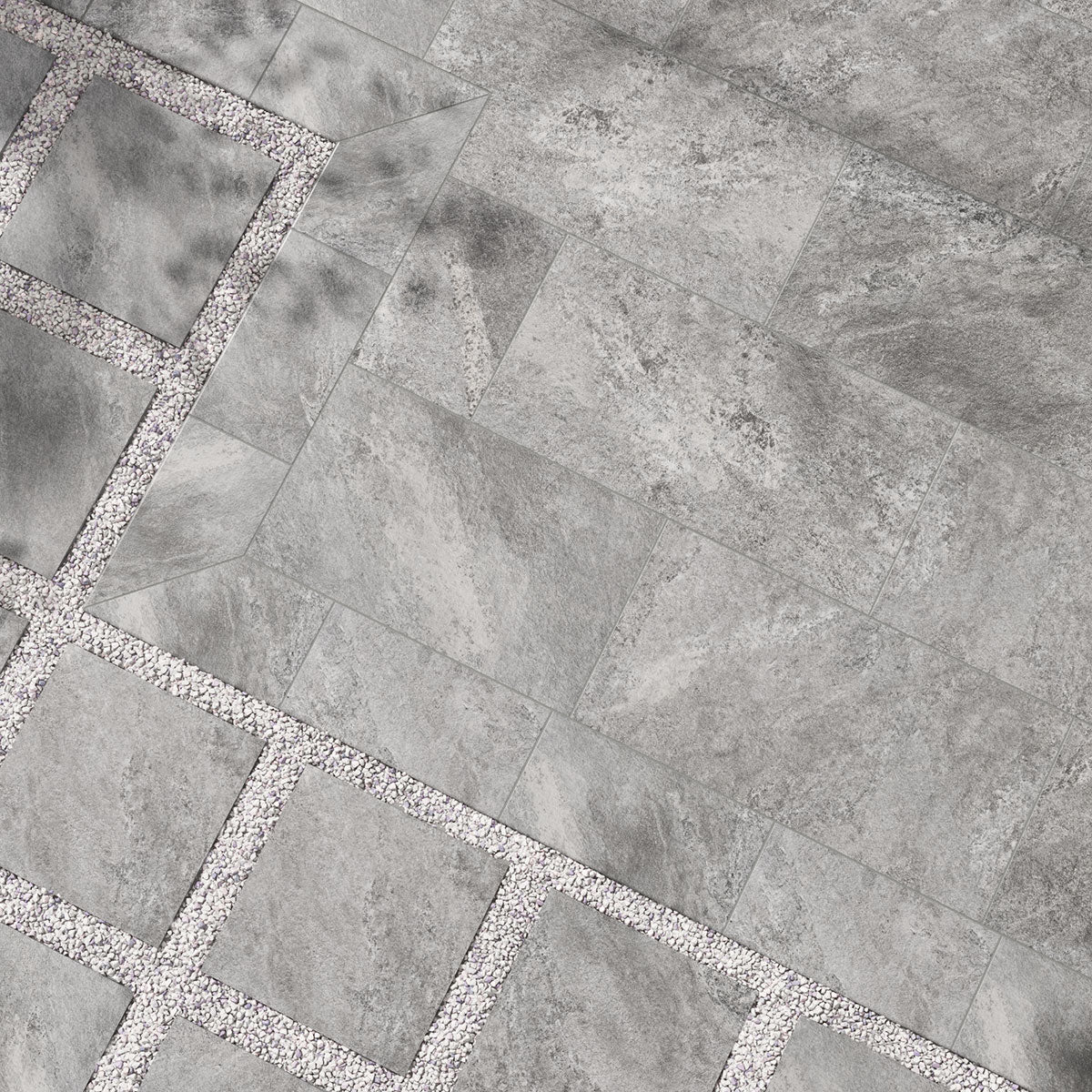 MSI Quarzo Gray Porcelain Paver — surface detail in gray tonality