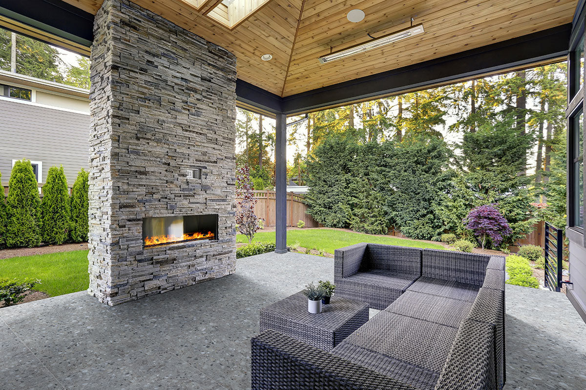 MSI Terrazo Gris Porcelain Paver — surface detail in natural tonality