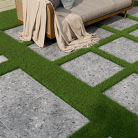 MSI Terrazo Gris Porcelain Paver — surface detail in natural tonality