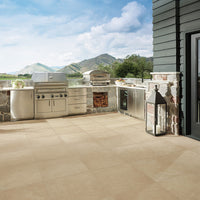 MSI Tierra Ivory Porcelain Paver — surface detail in ivory tonality