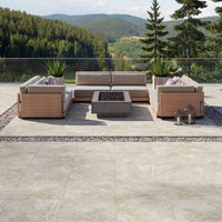 MSI Trevi Silver Porcelain Paver — surface detail in silver tonality