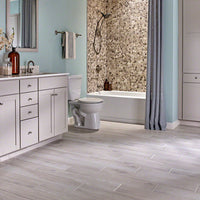 MSI White Oak Serenity Stone Pebble Mosaic — surface detail in white tonality
