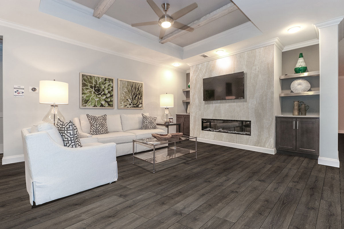 MSI XL Cyrus Walnut Waves Luxury Vinyl Plank Flooring — surface detail in walnut tonality