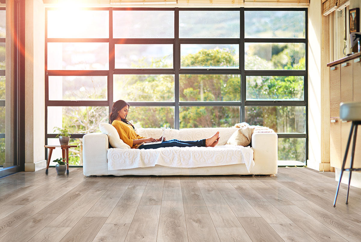 MSI XL Cyrus Whitfield Gray Luxury Vinyl Plank Flooring — surface detail in gray tonality