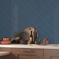 MSI Urbano Navy Tile — surface detail in navy tonality 4x12 glossy