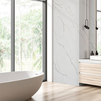 MSI New Calacatta Laza Quartz — surface detail in natural tonality