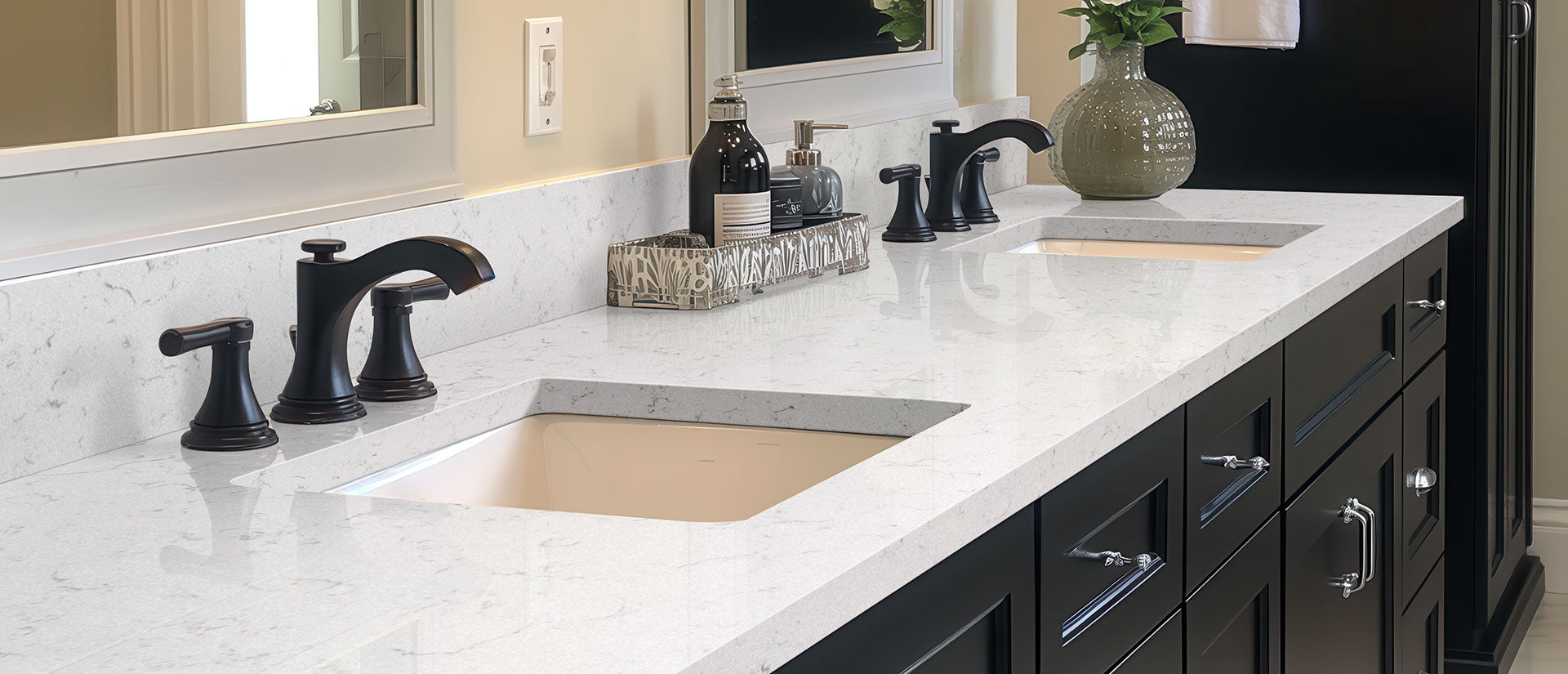 MSI New Carrara Marmi — surface detail in natural tonality engineered slab for kitchen and feature install