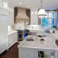 MSI New River White Granite — surface detail in white tonality