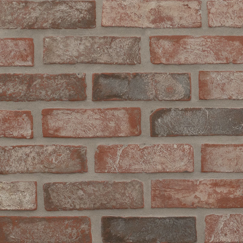 MSI Noble Red® Reclaimed Clay Brick 2.25x7.5 — Porcelain Wall Tile