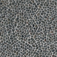 MSI Noir Ash Mini Pebble Tile — Pebble Mosaic Tile tumbled mesh-mounted for shower and spa walls