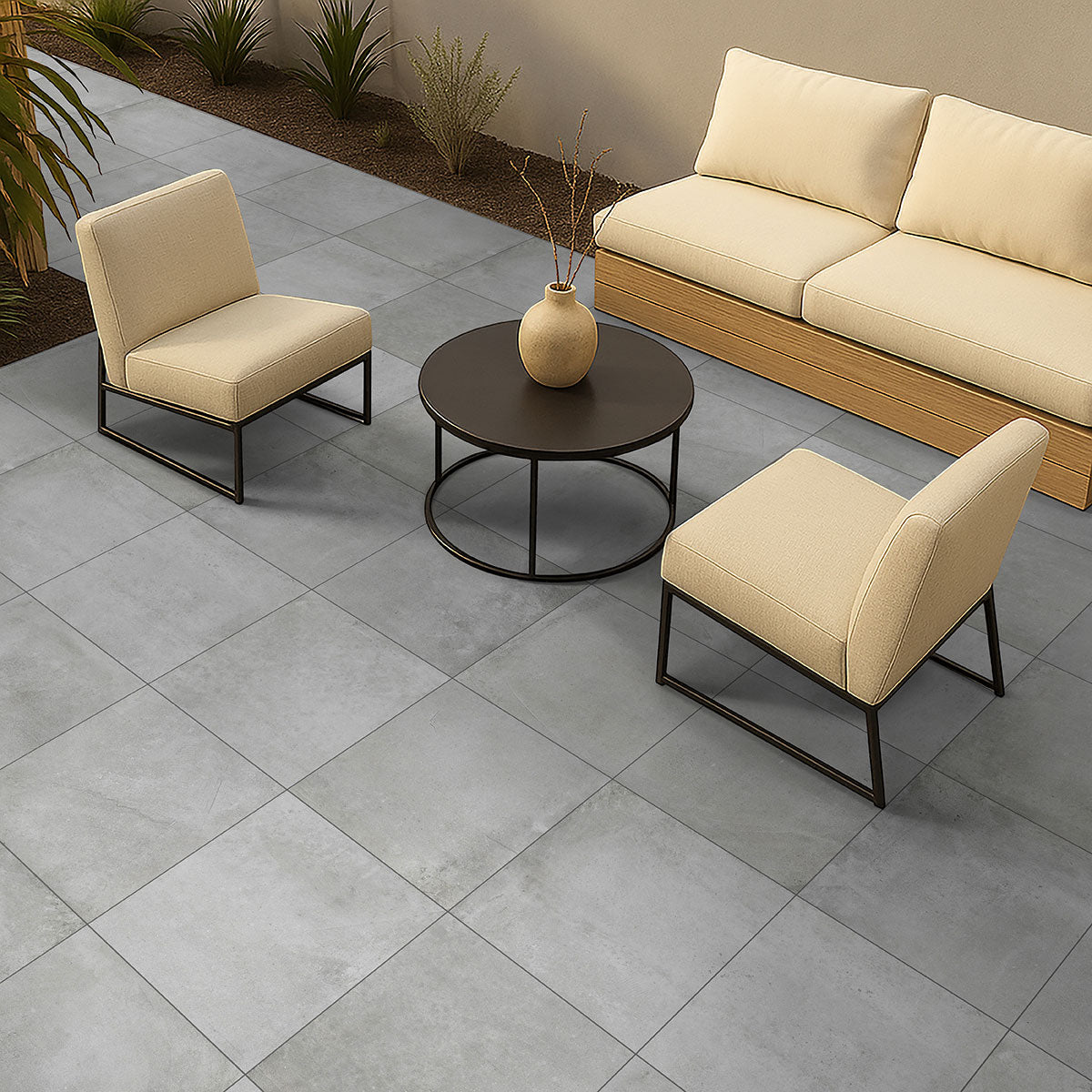 MSI Nolitan Smoke Porcelain Paver — surface detail in natural tonality