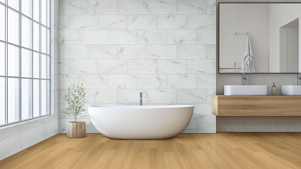 MSI Nove Plus Bayside Buff Luxury Vinyl Plank Flooring — surface detail in natural tonality
