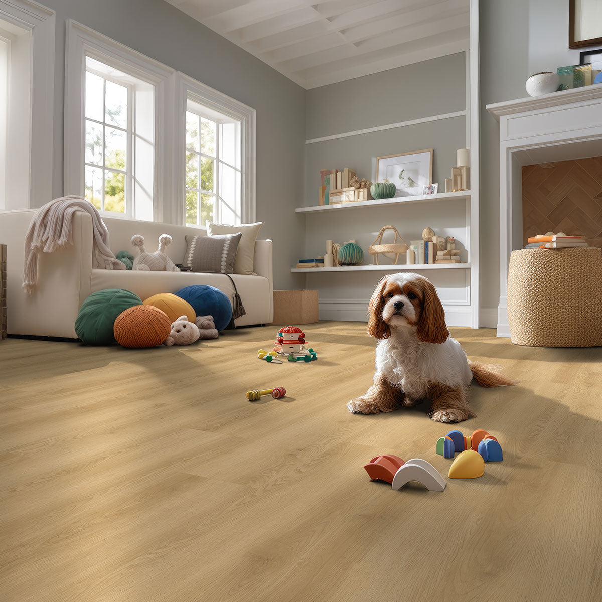 MSI Nove Plus Hyde Haven Luxury Vinyl Plank Flooring — surface detail in natural tonality