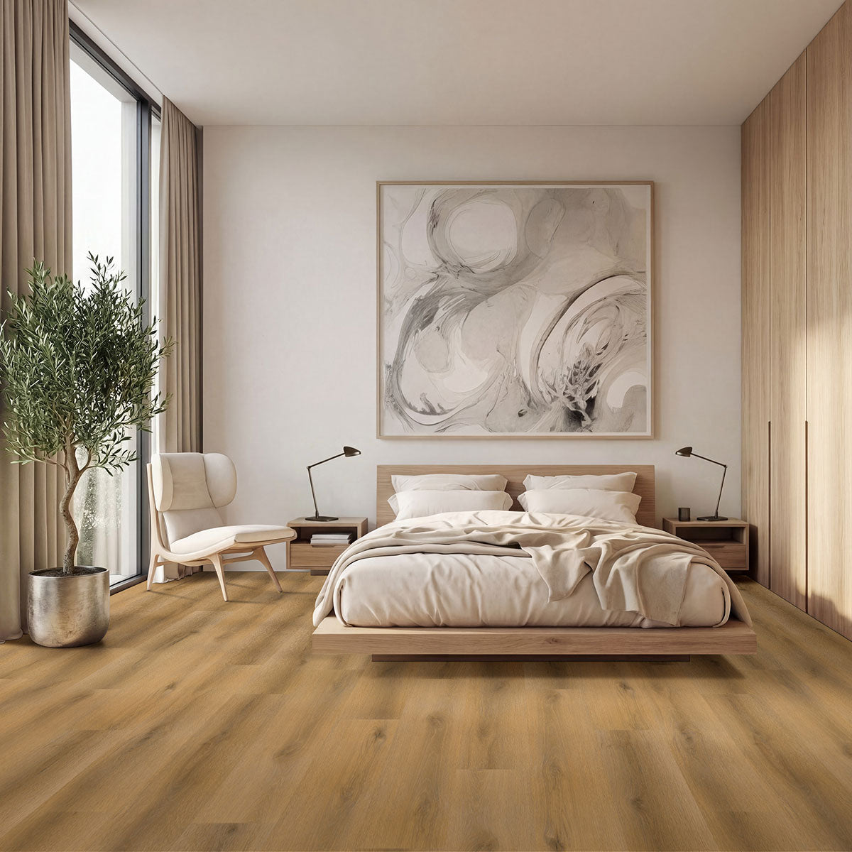 MSI Nove Scandi Luxury Vinyl Plank Flooring — surface detail in natural tonality
