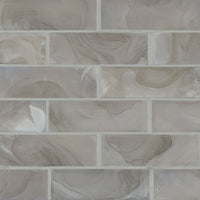 MSI Opalina Glass Subway Tile 2x6 — Glass Mosaic Tile mesh-mounted for designer installs