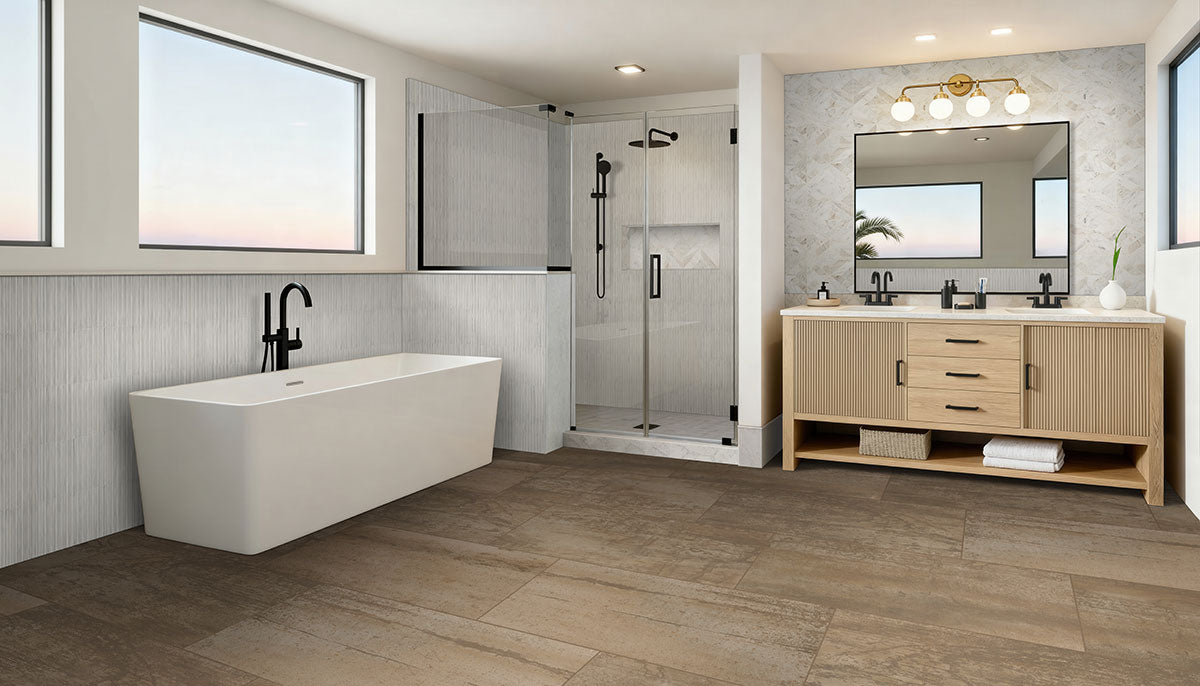 MSI Oxide Copper Porcelain Tile — room scene